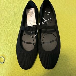 Black Knit Ballet Flat